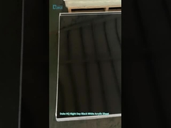 Χυμένο Αδιαφανές Παγωμένο Ματ Χρώμα Ημέρα Νύχτα 40mm Μαύρο LED Ακρυλικό Πίνακα Perspex