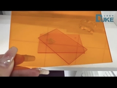 Διαφανές πορτοκαλί νεον φθοριούχο χρωματισμένο ακρυλικό πλαξί γυαλί φύλλο 3mm πάχος ονομαστικό