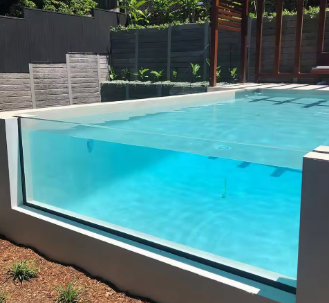 Thick Window Wall Above Ground Full Side Inground Panels Sheet Endless Glass Outdoor Clear Acrylic Swimming Pool